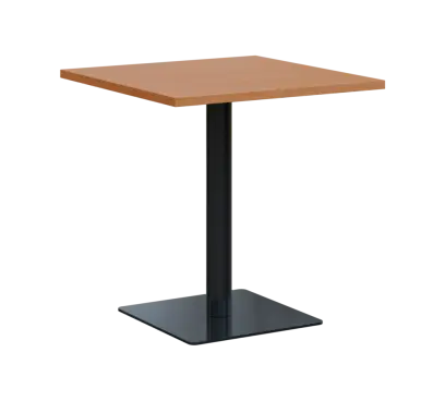 SQT 450 - 2 stůl hranlatý, deska 700x700 mm, síla 25 mm, trubková noha černá, buk royal